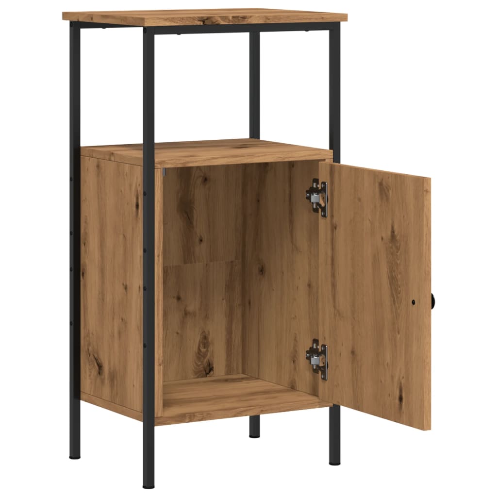 vidaXL Noptiere, 2 buc., stejar artizanal, 41x31x80 cm, lemn prelucrat