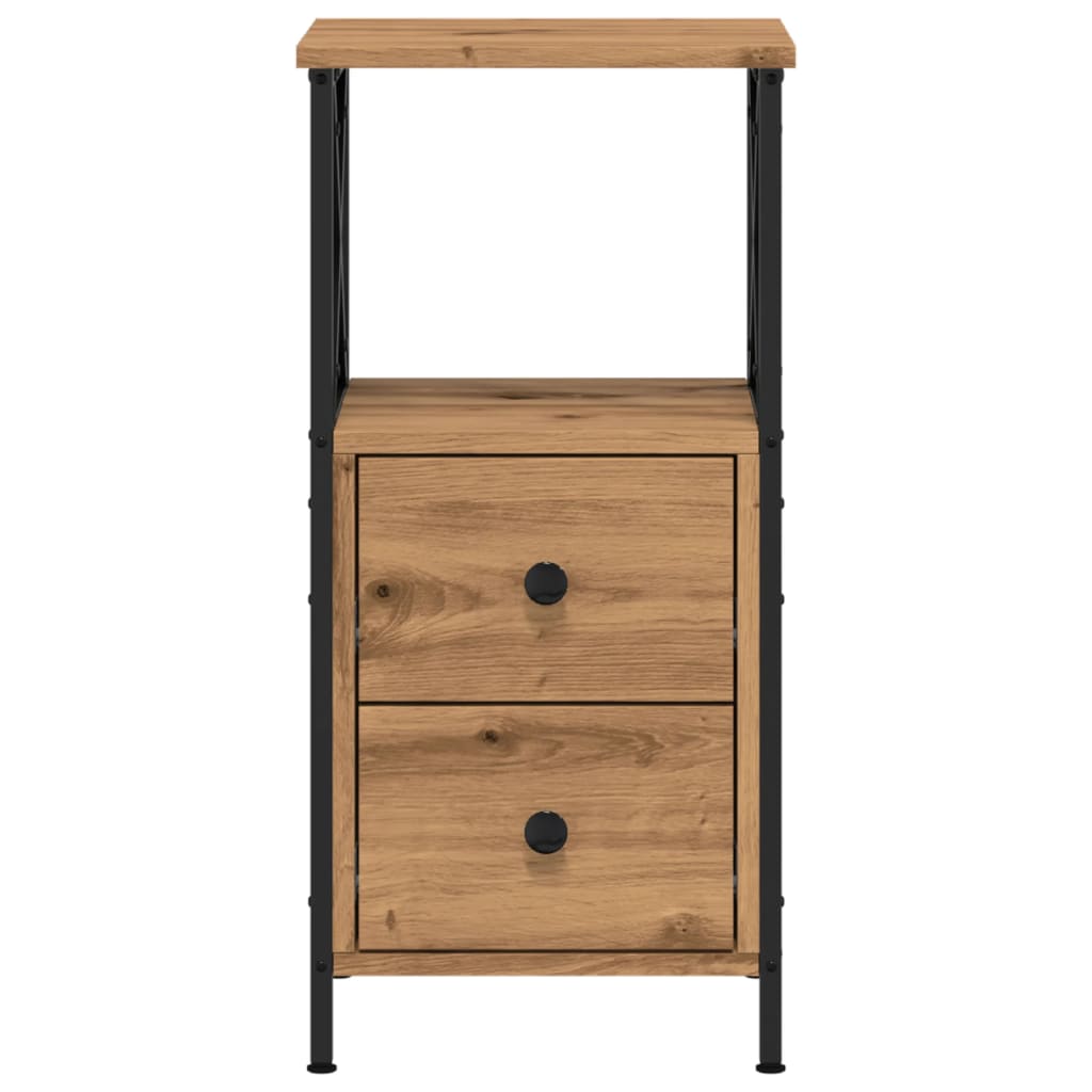 vidaXL Noptiere 2 buc. stejar artizanal, 34x35,5x70 cm, lemn prelucrat
