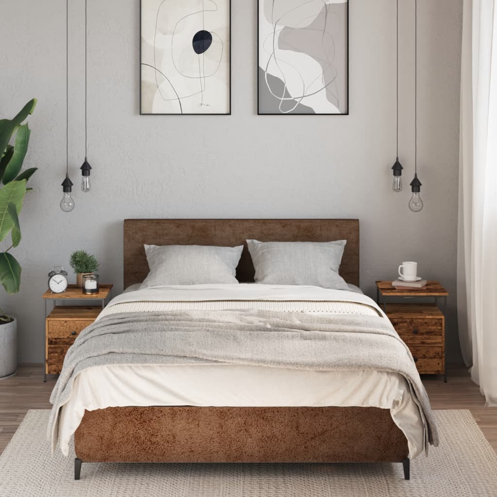 vidaXL Noptiere, 2 buc, lemn vechi, 34x35,5x50 cm, lemn prelucrat
