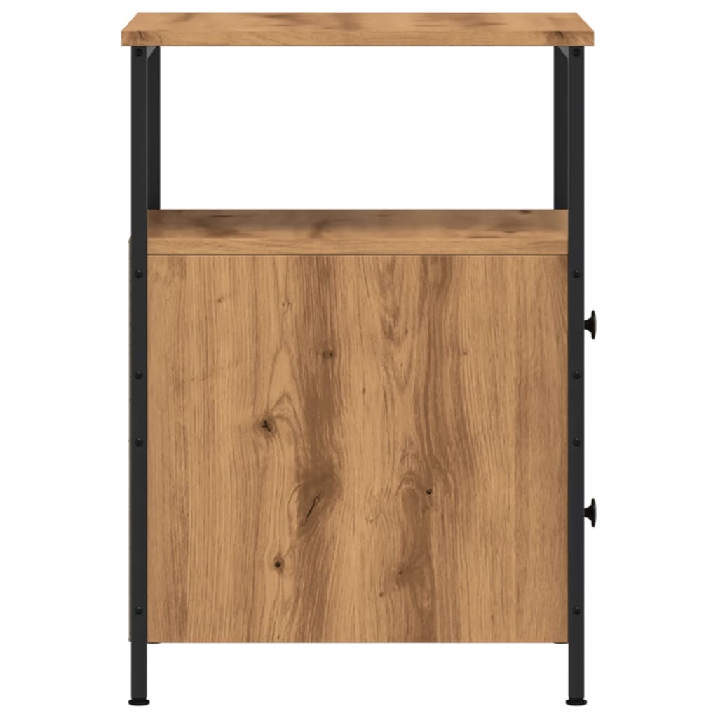 vidaXL Noptiere 2 buc. stejar artizanal, 34x35,5x50 cm, lemn prelucrat
