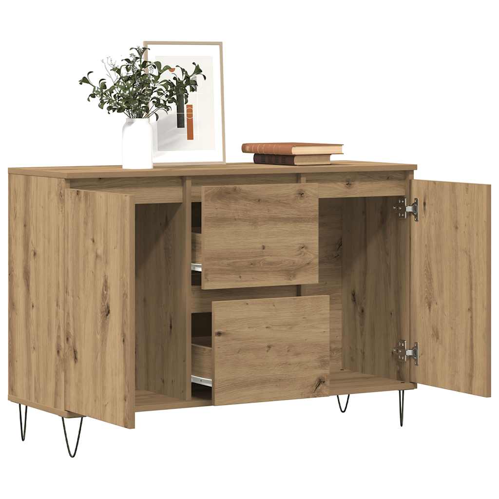 vidaXL Servantă, stejar artizanal, 101,5x35x70 cm, lemn prelucrat