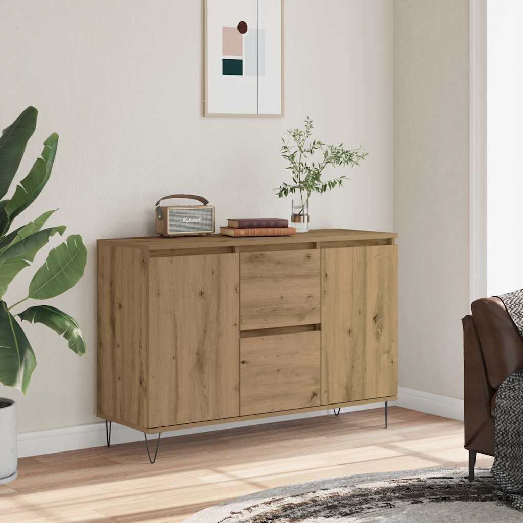 vidaXL Servantă, stejar artizanal, 101,5x35x70 cm, lemn prelucrat