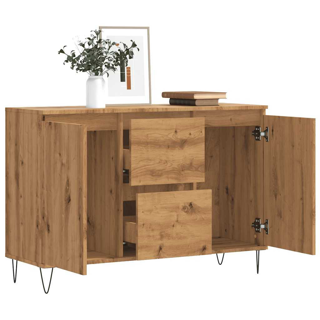 vidaXL Servantă, stejar artizanal, 101,5x35x70 cm, lemn prelucrat