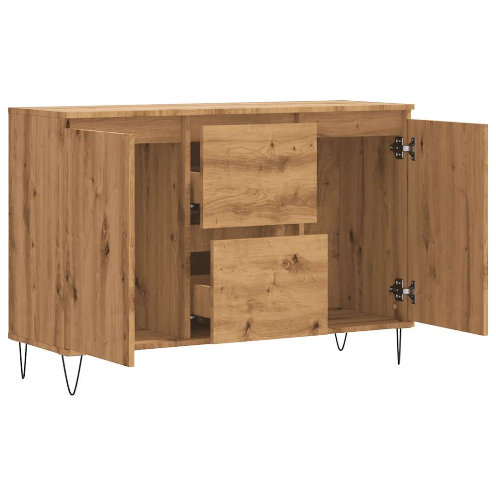 vidaXL Servantă, stejar artizanal, 101,5x35x70 cm, lemn prelucrat
