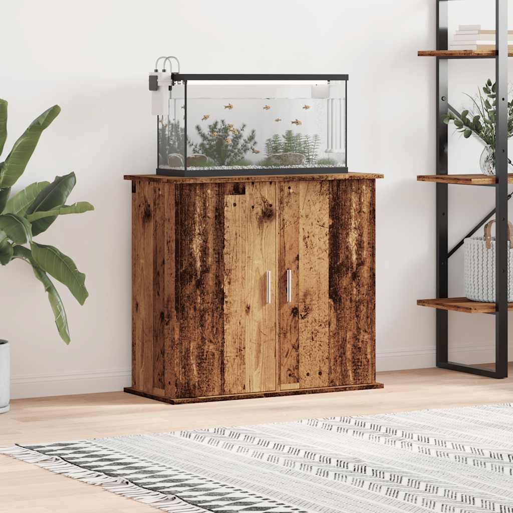 vidaXL Suport pentru acvariu, lemn vechi, 81x36x73 cm, lemn prelucrat vidaXL Suport pentru acvariu, lemn vechi, 81x36x73 cm, lemn prelucrat