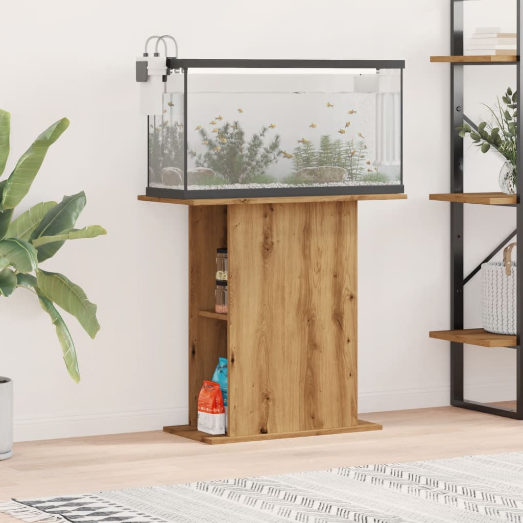 vidaXL Suport acvariu, stejar artizanal, 36x75x72,5 cm, lemn prelucrat vidaXL Suport acvariu, stejar artizanal, 36x75x72,5 cm, lemn prelucrat