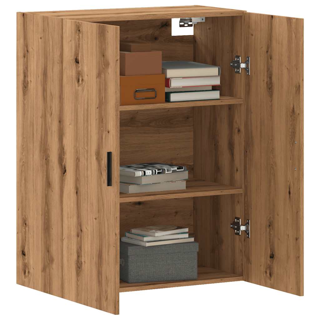 vidaXL Dulap montat pe perete, stejar artizanal, 69,5x34x90 cm