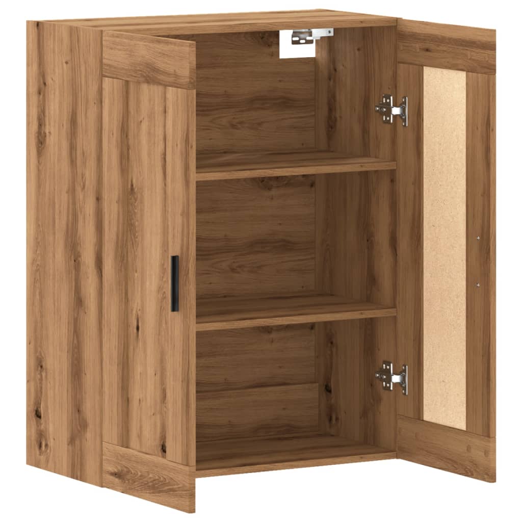 vidaXL Dulap pe perete stejar artizanal, 69,5x34x90 cm, lemn prelucrat