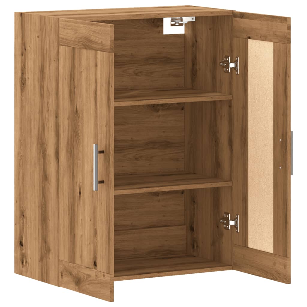 vidaXL Dulap pe perete stejar artizanal, 69,5x34x90 cm, lemn prelucrat