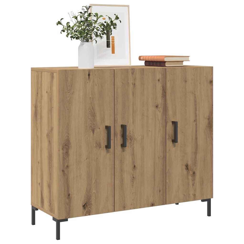 vidaXL Dulap, stejar artizanal, 90x34x80 cm, lemn prelucrat vidaXL Dulap, stejar artizanal, 90x34x80 cm, lemn prelucrat