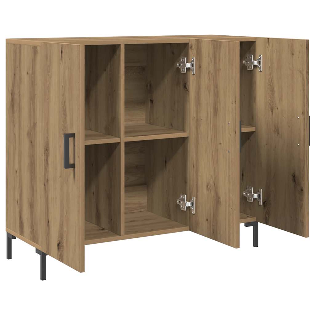 vidaXL Dulap, stejar artizanal, 90x34x80 cm, lemn prelucrat vidaXL Dulap, stejar artizanal, 90x34x80 cm, lemn prelucrat