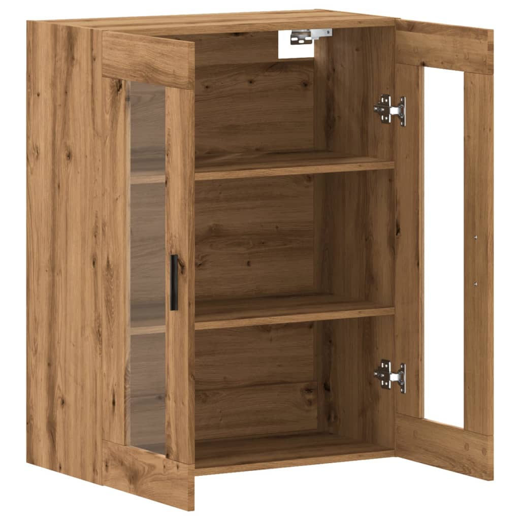vidaXL Dulap montat pe perete, stejar artizanal, 69,5x34x90 cm