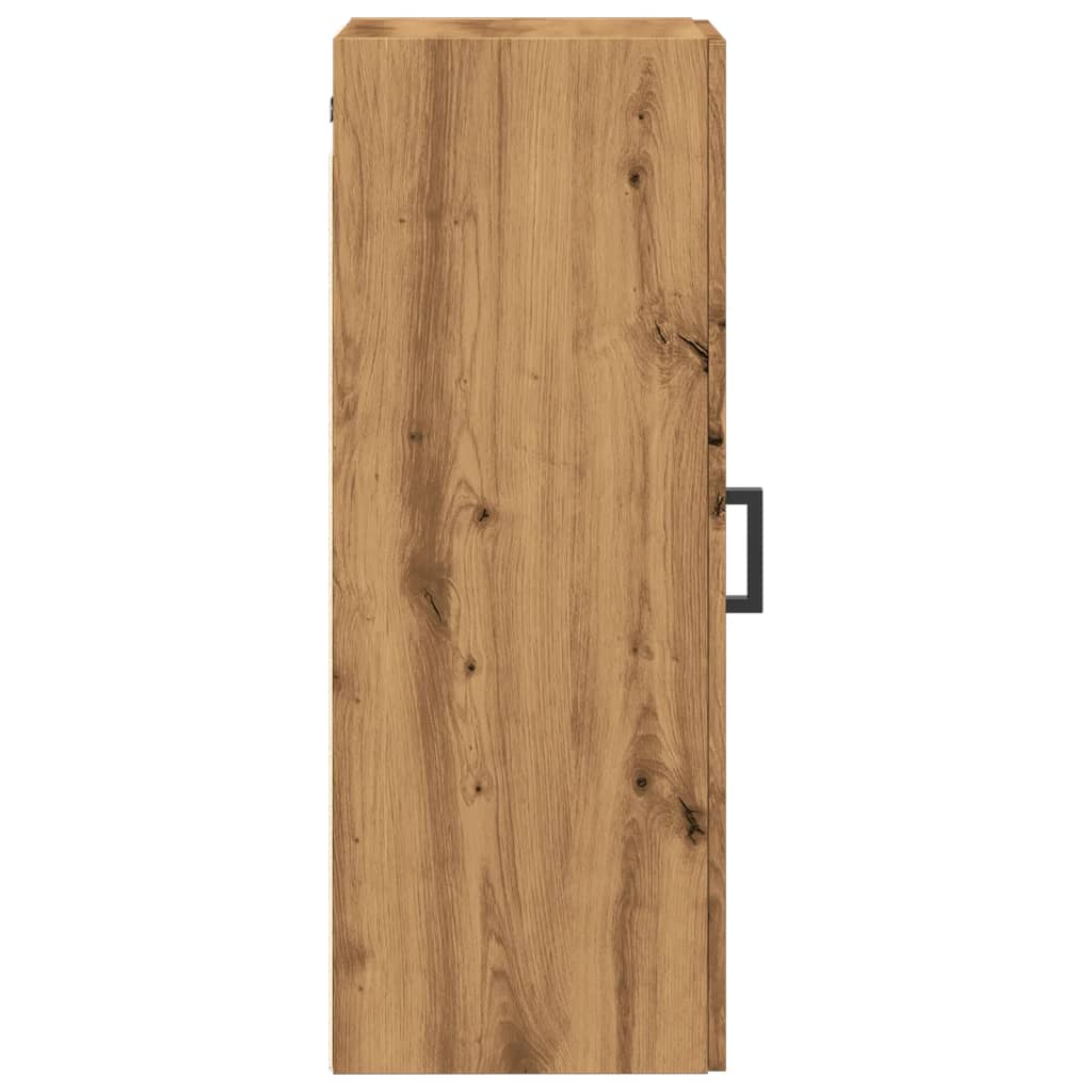 vidaXL Dulap pe perete stejar artizanal, 34,5x34x90 cm, lemn prelucrat