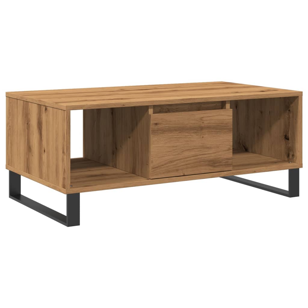 vidaXL Măsuță cafea, stejar artizanal, 90x50x36,5 cm, lemn prelucrat vidaXL Măsuță cafea, stejar artizanal, 90x50x36,5 cm, lemn prelucrat