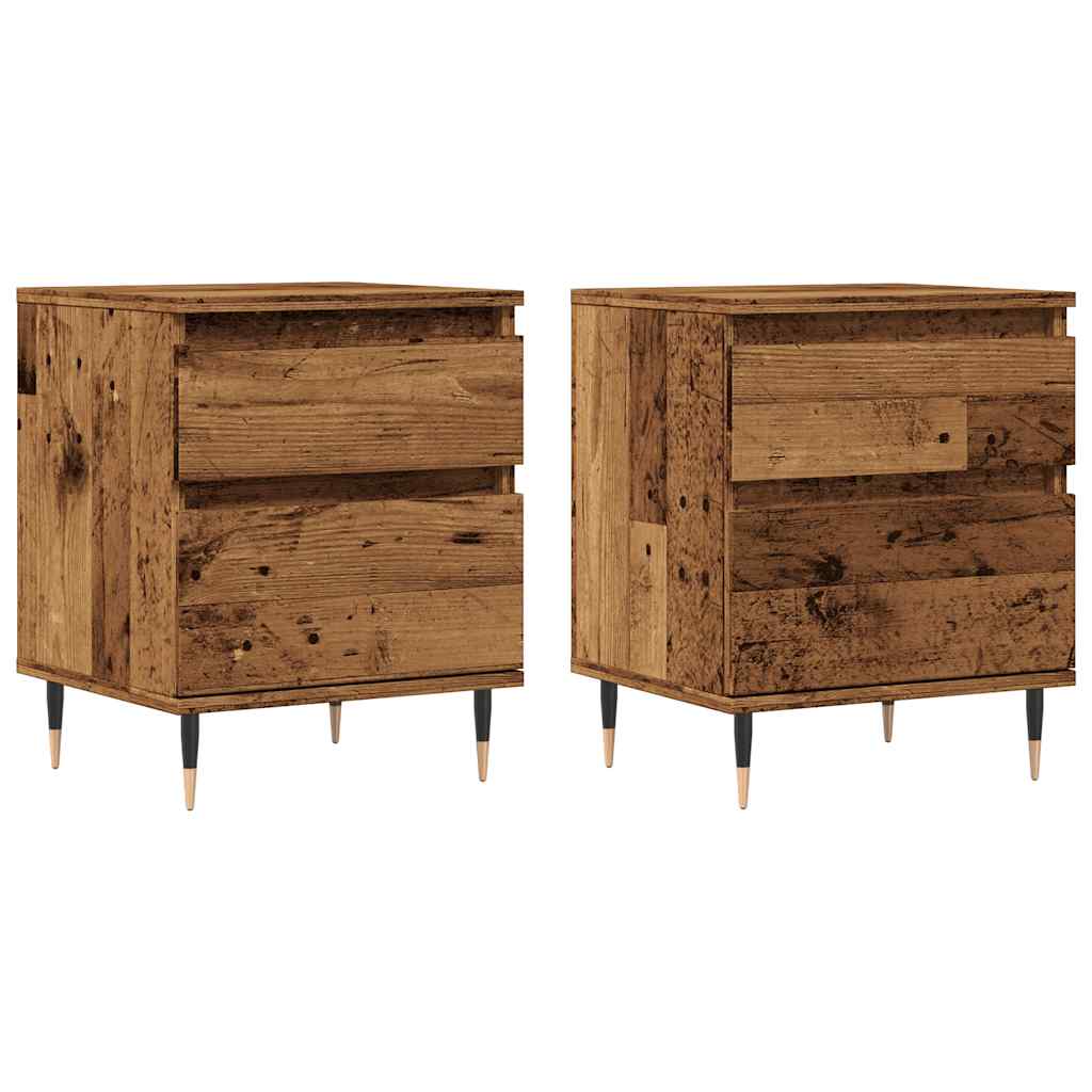 vidaXL Noptiere, 2 buc., lemn vechi, 40x35x50 cm, lemn prelucrat vidaXL Noptiere, 2 buc., lemn vechi, 40x35x50 cm, lemn prelucrat