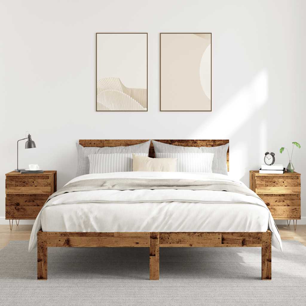 vidaXL Noptiere, 2 buc., lemn vechi, 40x35x50 cm, lemn prelucrat vidaXL Noptiere, 2 buc., lemn vechi, 40x35x50 cm, lemn prelucrat