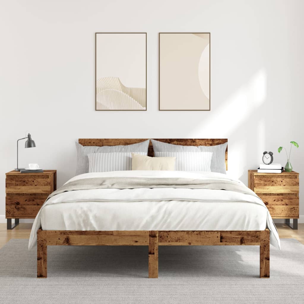 vidaXL Noptiere, 2 buc., lemn vechi, 40x35x50 cm, lemn prelucrat vidaXL Noptiere, 2 buc., lemn vechi, 40x35x50 cm, lemn prelucrat