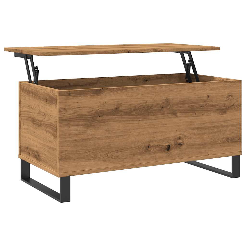 vidaXL Măsuță de cafea stejar artizanal, 90x44,5x45 cm, lemn prelucrat