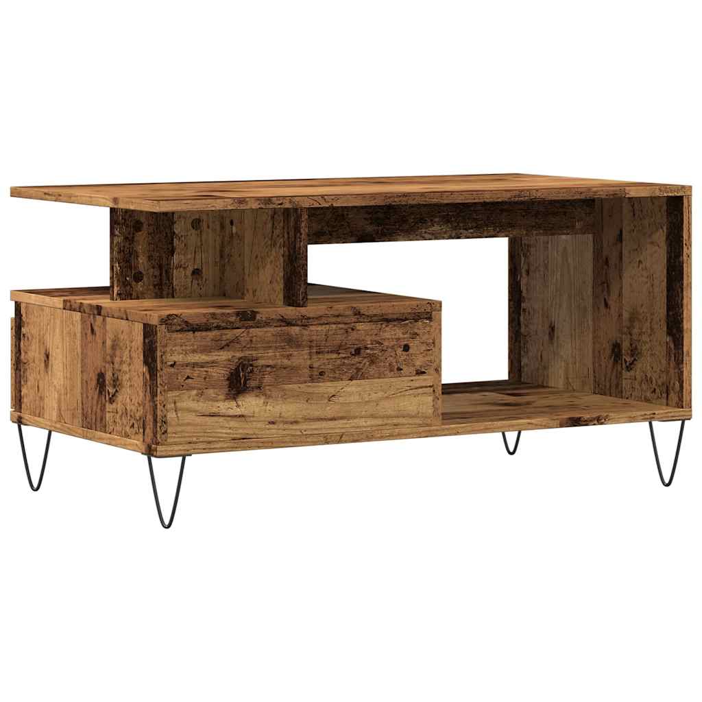 vidaXL Măsuță de cafea, lemn vechi, 90x49x45 cm, lemn prelucrat vidaXL Măsuță de cafea, lemn vechi, 90x49x45 cm, lemn prelucrat