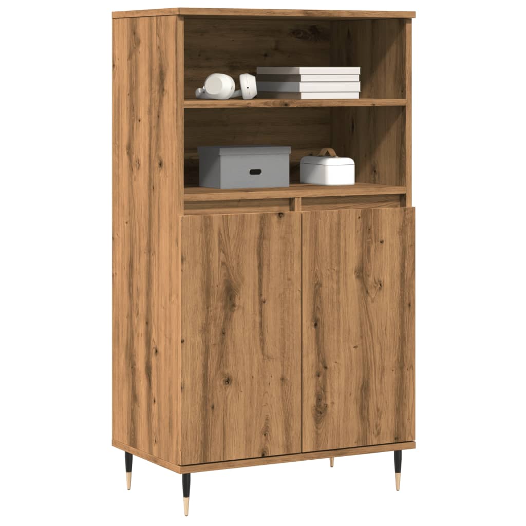vidaXL Dulap înalt, stejar artizanal, 60x36x110 cm, lemn prelucrat