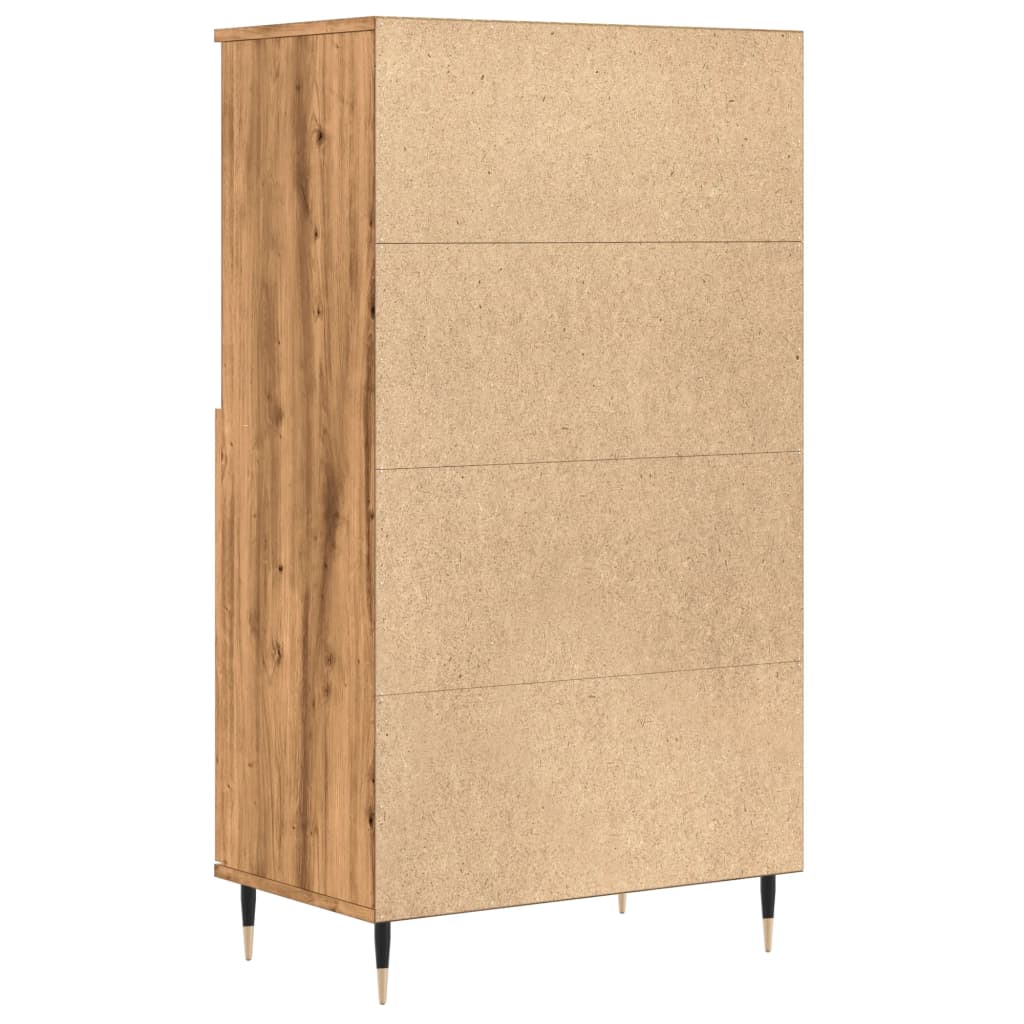 vidaXL Dulap înalt, stejar artizanal, 60x36x110 cm, lemn prelucrat