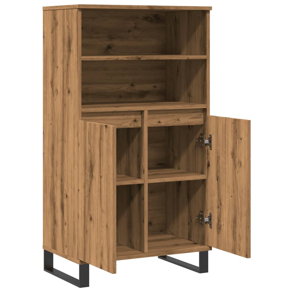 vidaXL Dulap înalt, stejar artizanal, 60x36x110 cm, lemn prelucrat