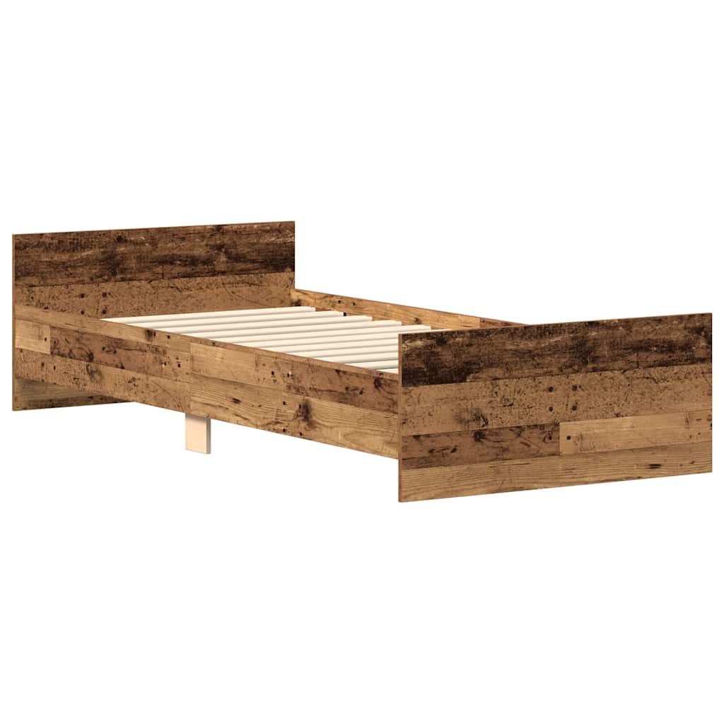 vidaXL Cadru de pat fără saltea Lemn vechi 90x190cm Lemn prelucrat vidaXL Cadru de pat fără saltea Lemn vechi 90x190cm Lemn prelucrat