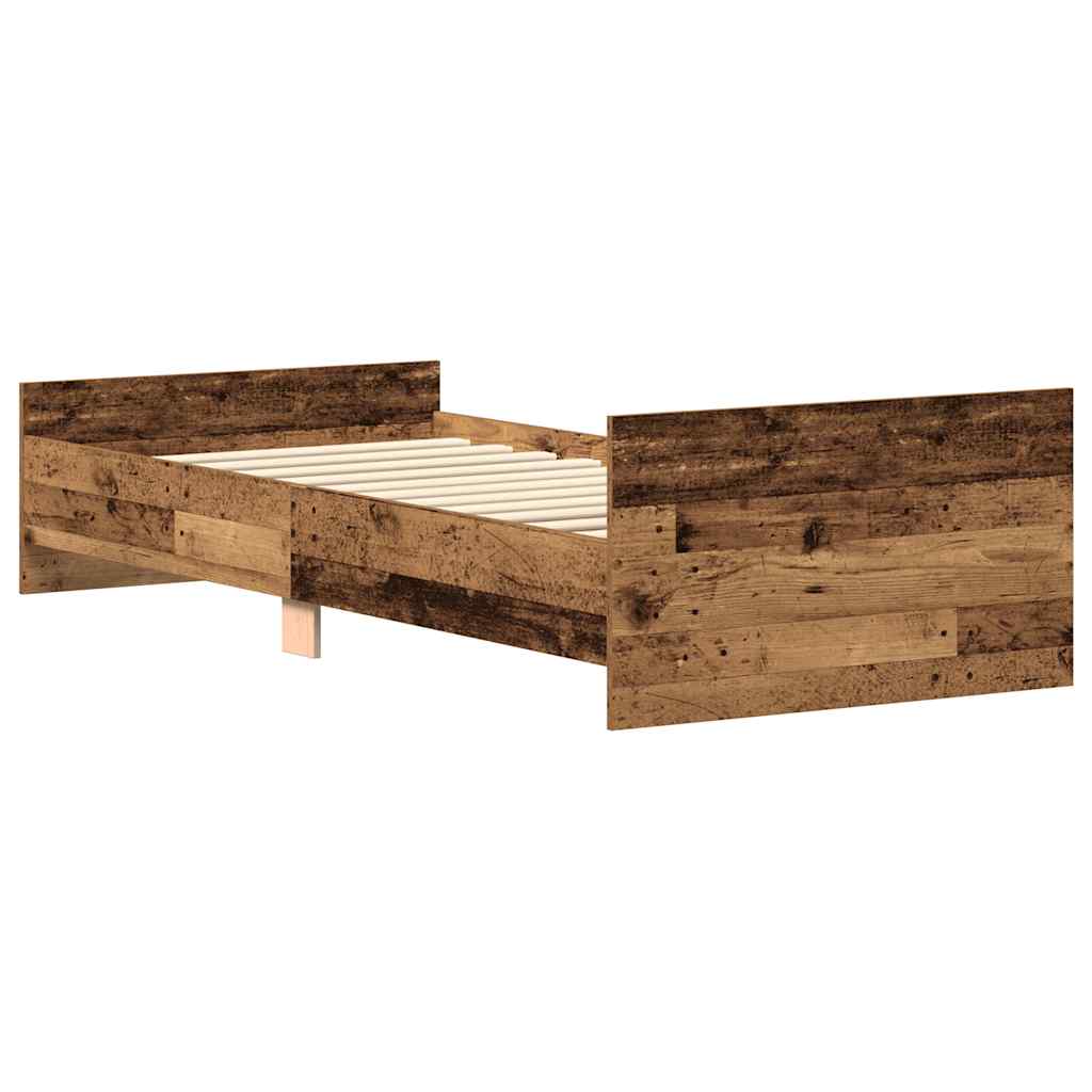 vidaXL Cadru de pat fără saltea Lemn vechi 90x190cm Lemn prelucrat vidaXL Cadru de pat fără saltea Lemn vechi 90x190cm Lemn prelucrat