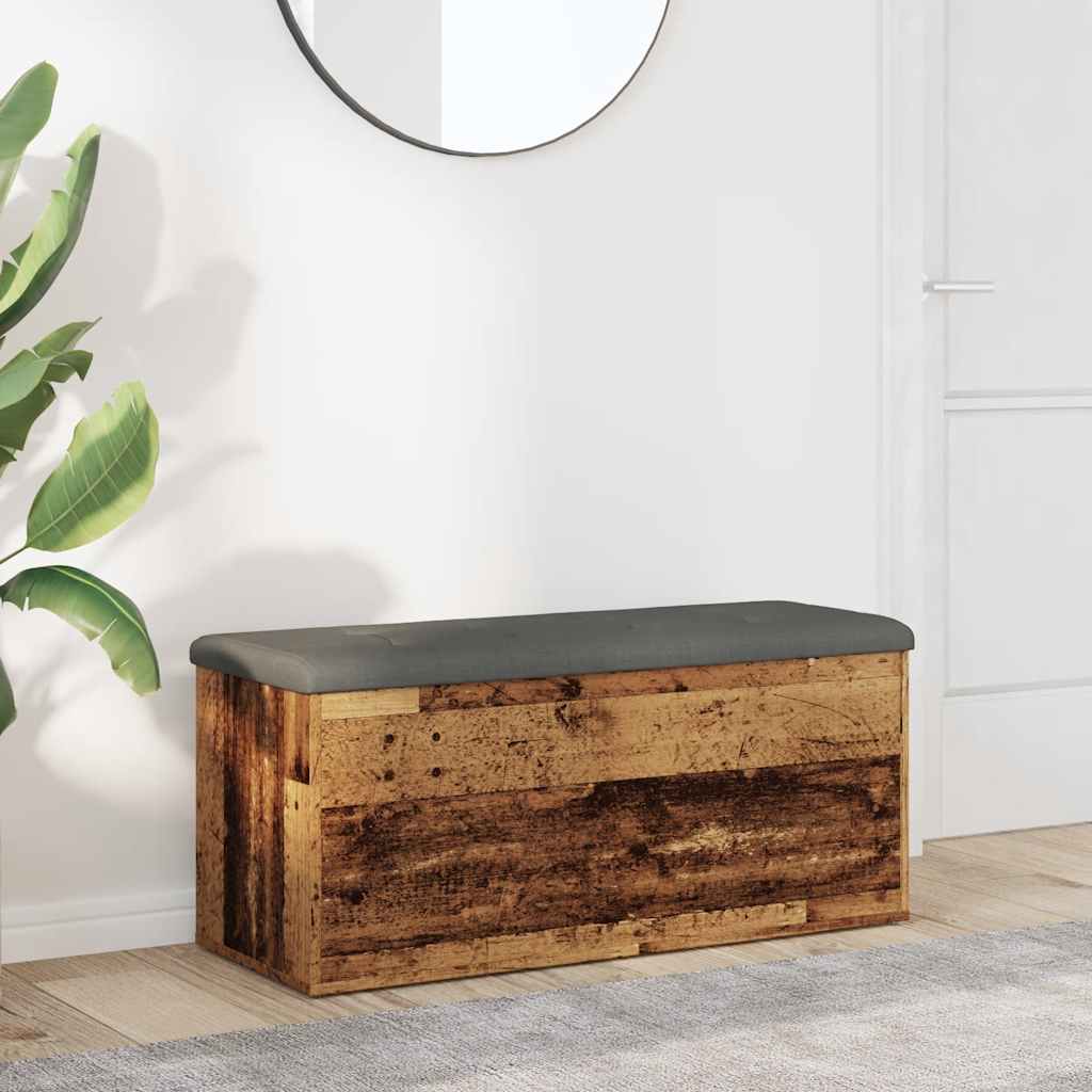vidaXL Bancă de depozitare,lemn vechi, 102x42x45 cm, lemn prelucrat vidaXL Bancă de depozitare,lemn vechi, 102x42x45 cm, lemn prelucrat