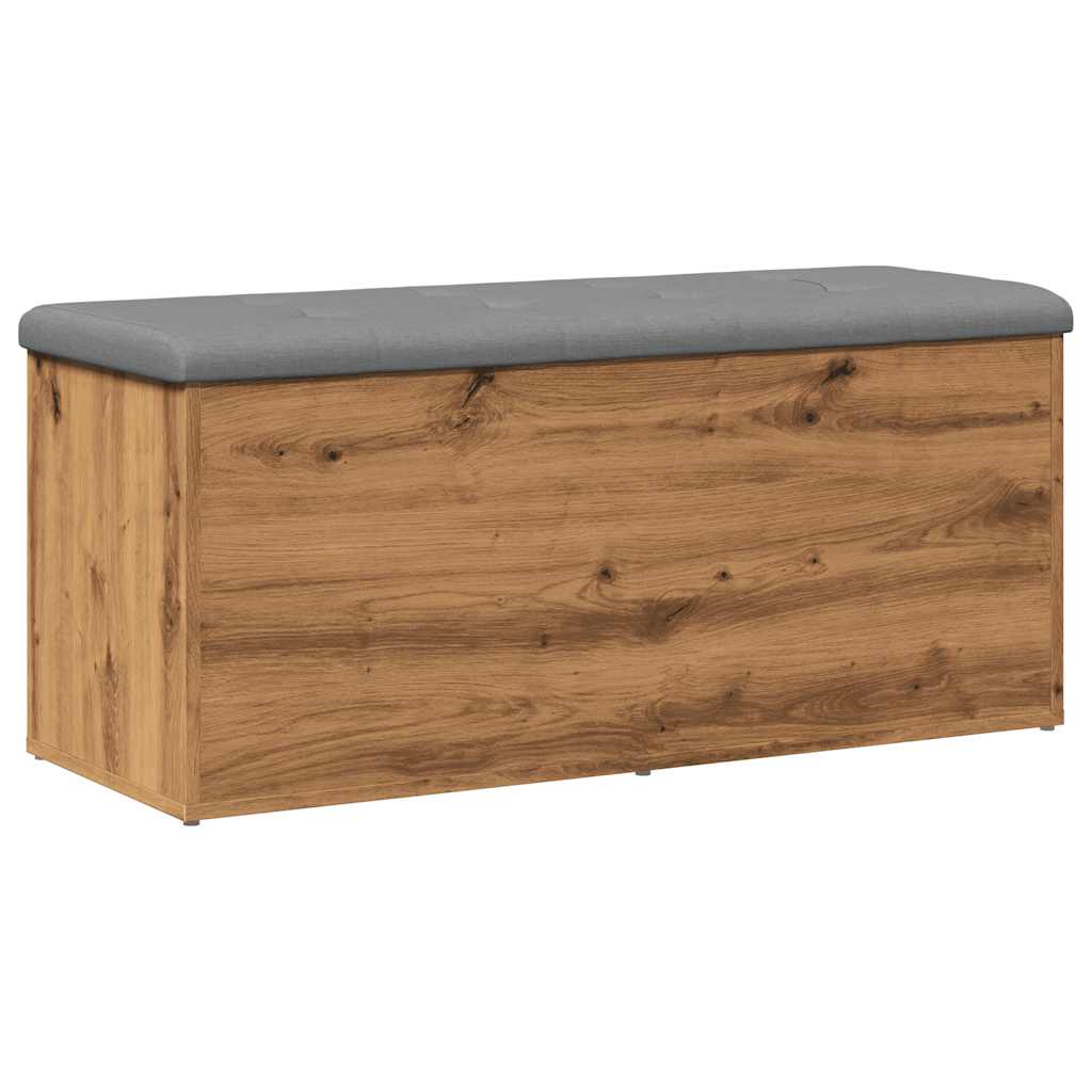 vidaXL Bancă de depozitare Stejar artizanal 102x42x45cm lemn prelucrat