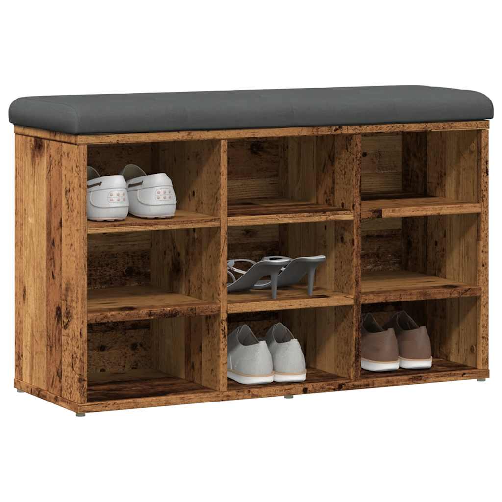 vidaXL Banchetă pantofar, lemn vechi, 82x32x50 cm, lemn prelucrat