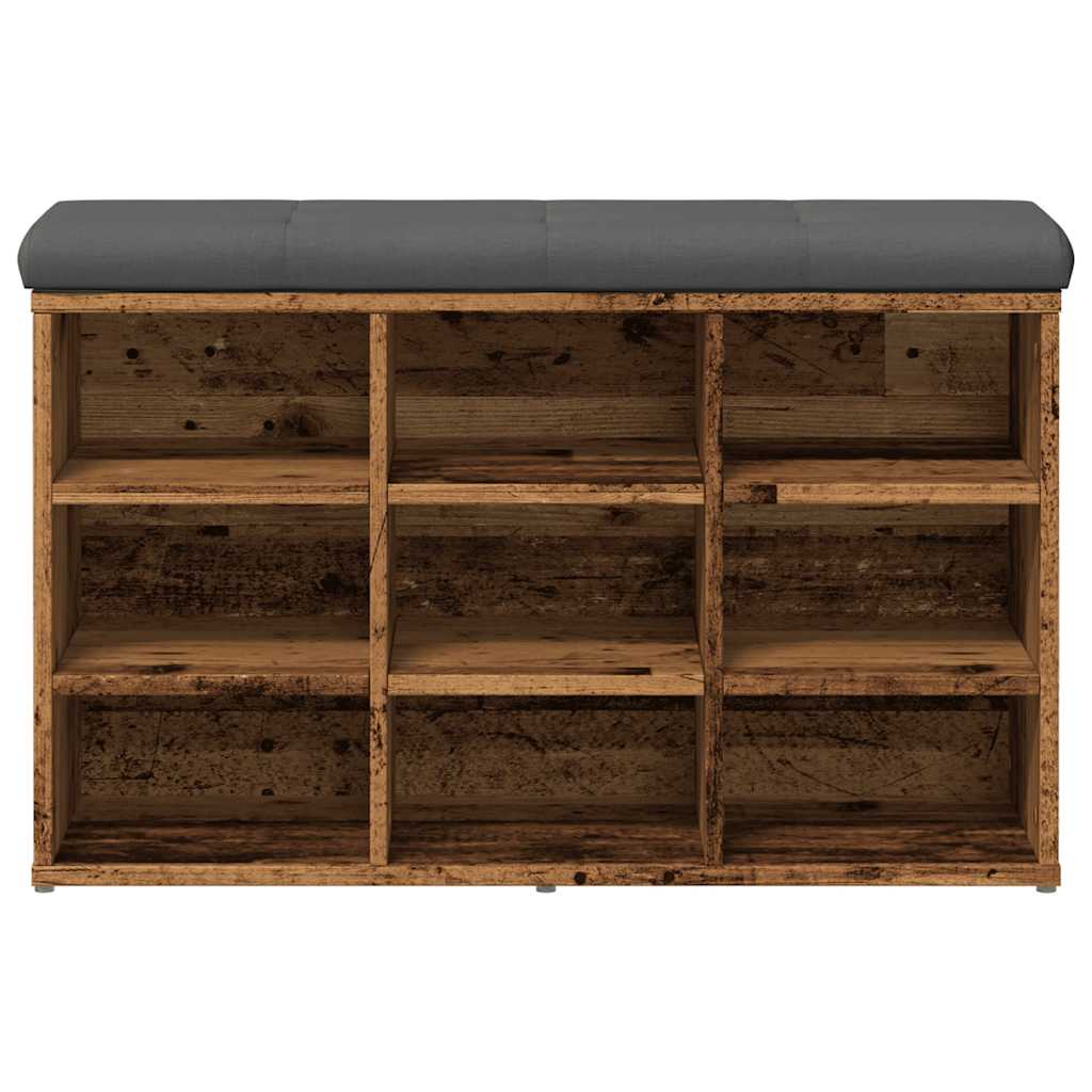 vidaXL Banchetă pantofar, lemn vechi, 82x32x50 cm, lemn prelucrat