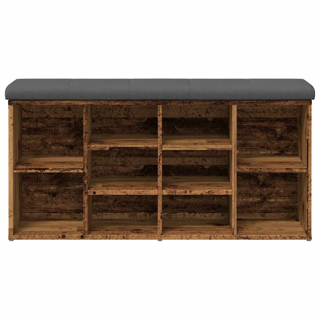 vidaXL Bancă de pantofi,lemn vechi, 102x32x50 cm, lemn prelucrat