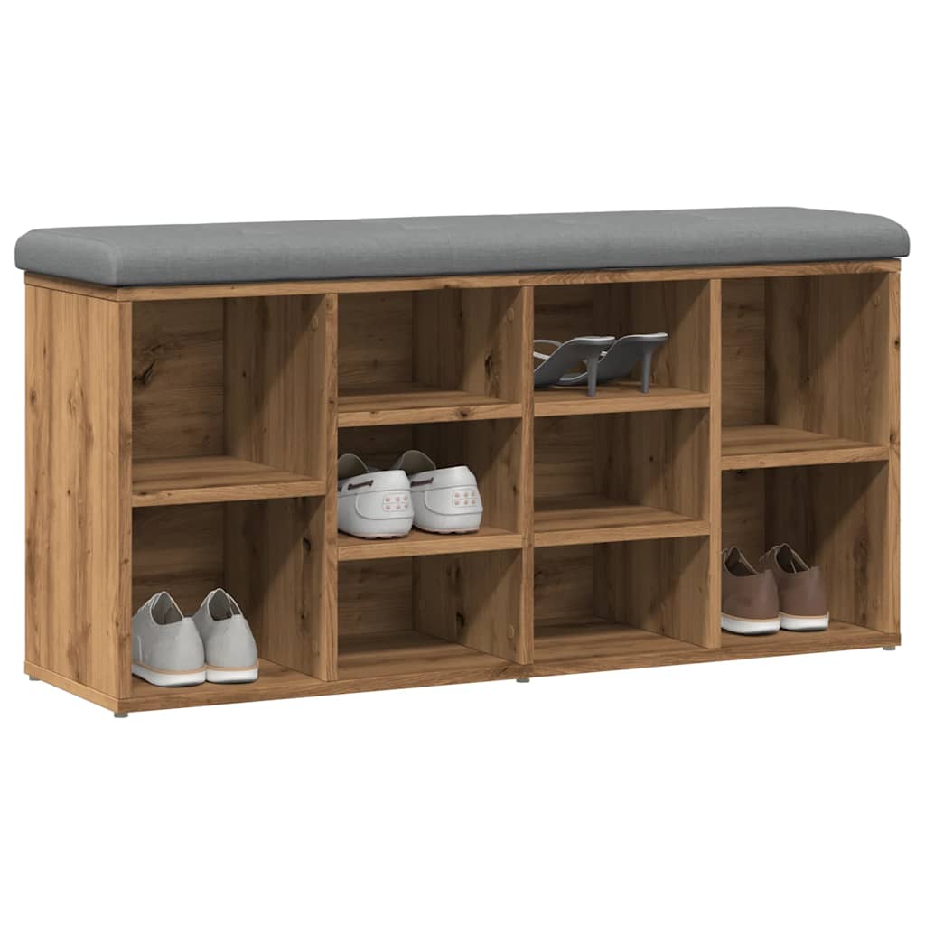 vidaXL Bancă de pantofi stejar artizanal 102x32x50 cm lemn prelucrat vidaXL Bancă de pantofi stejar artizanal 102x32x50 cm lemn prelucrat
