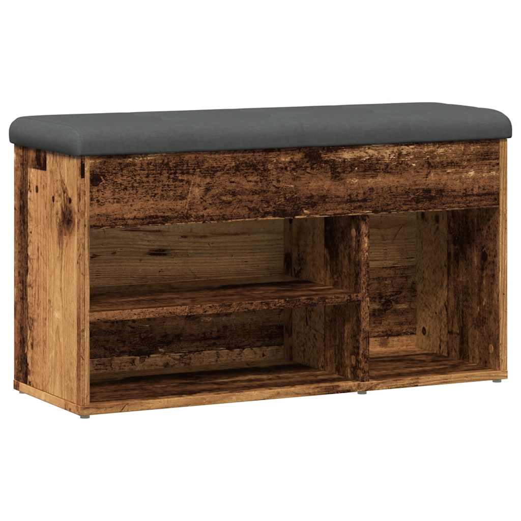 vidaXL Banchetă pantofar, lemn vechi, 82x32x45,5 cm, lemn prelucrat