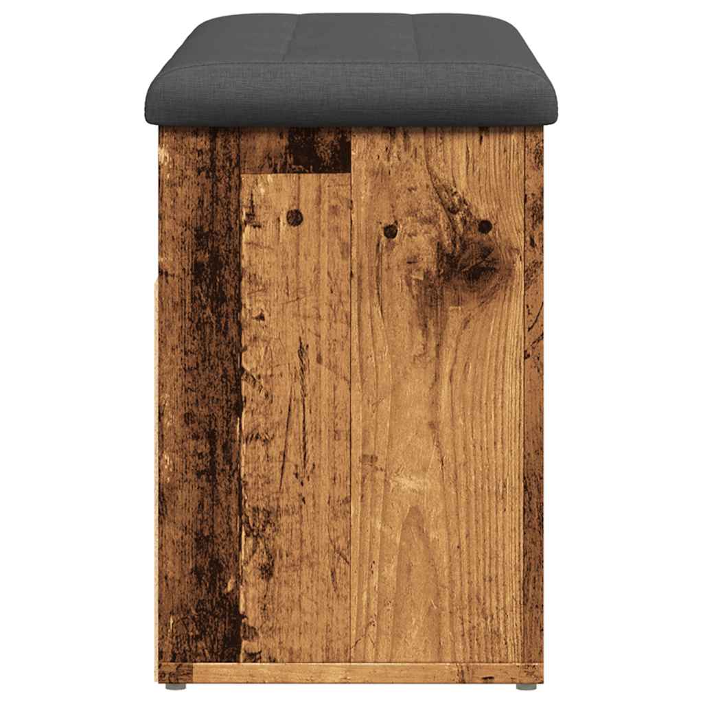 vidaXL Banchetă pantofar, lemn vechi, 82x32x45,5 cm, lemn prelucrat