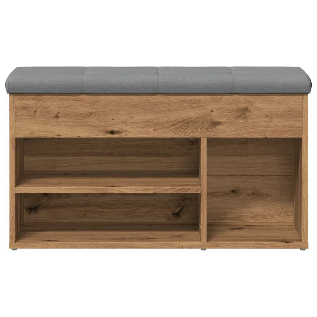 vidaXL Banchetă pantofar stejar artizanal 82x32x45,5 cm lemn prelucrat vidaXL Banchetă pantofar stejar artizanal 82x32x45,5 cm lemn prelucrat