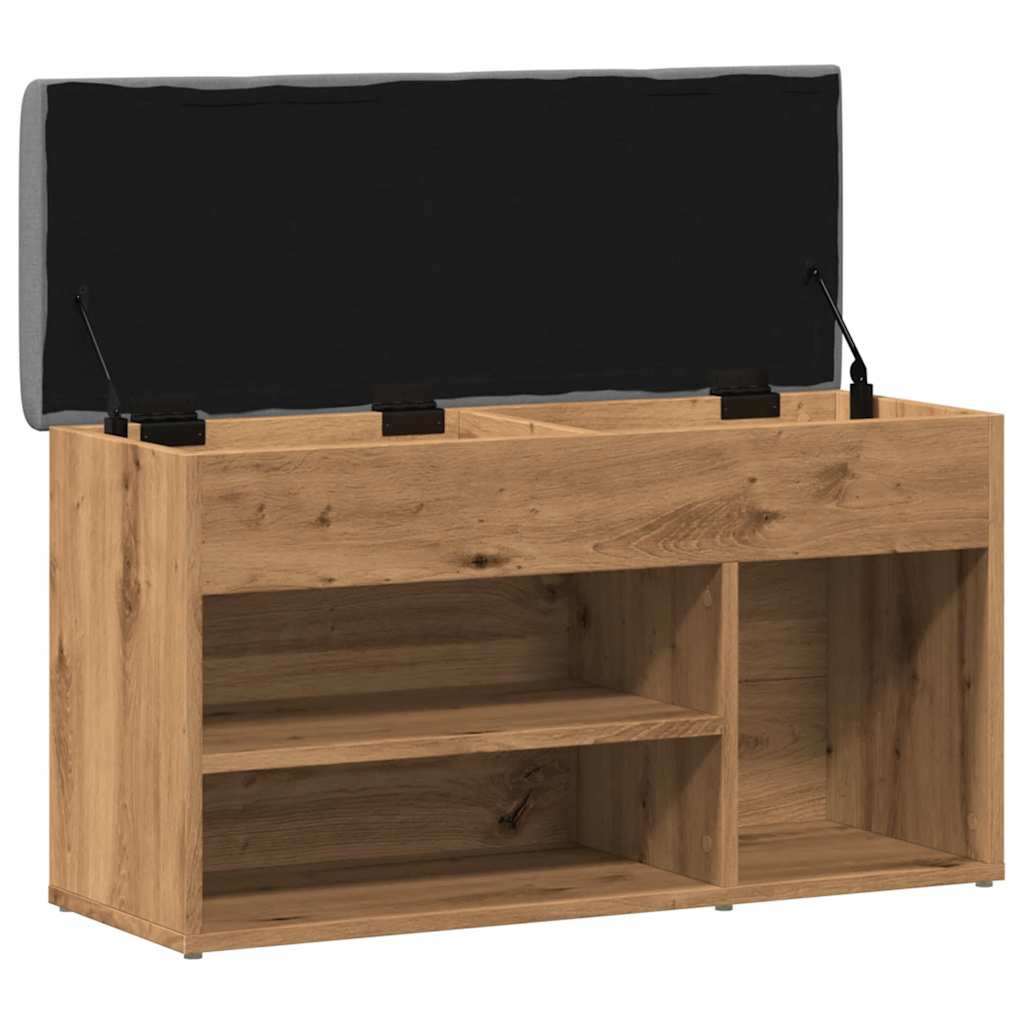vidaXL Banchetă pantofar stejar artizanal 82x32x45,5 cm lemn prelucrat vidaXL Banchetă pantofar stejar artizanal 82x32x45,5 cm lemn prelucrat