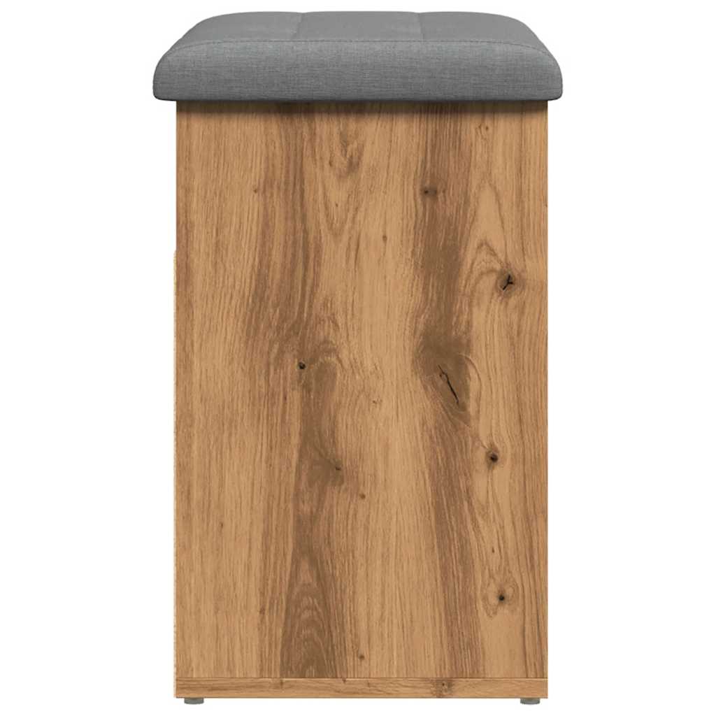 vidaXL Banchetă pantofar stejar artizanal 62x32x50 cm lemn prelucrat
