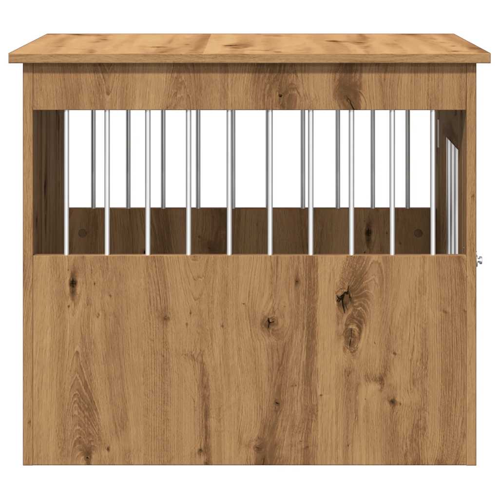 vidaXL Ladă pentru câini, Stejar artizanal, 55x75x65 cm, lemn compozit vidaXL Ladă pentru câini, Stejar artizanal, 55x75x65 cm, lemn compozit