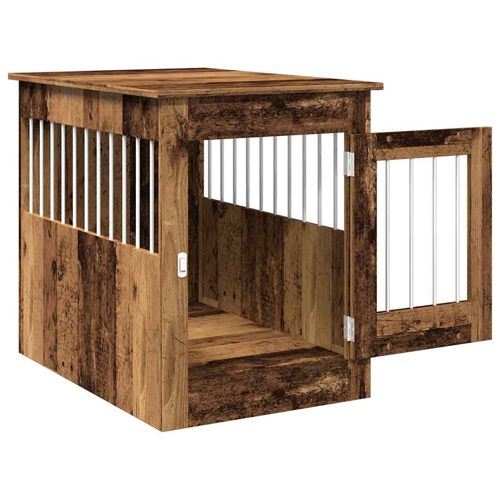 vidaXL Mobilier ladă pentru câini Lemn vechi 55x80x68cm Lemn prelucrat vidaXL Mobilier ladă pentru câini Lemn vechi 55x80x68cm Lemn prelucrat