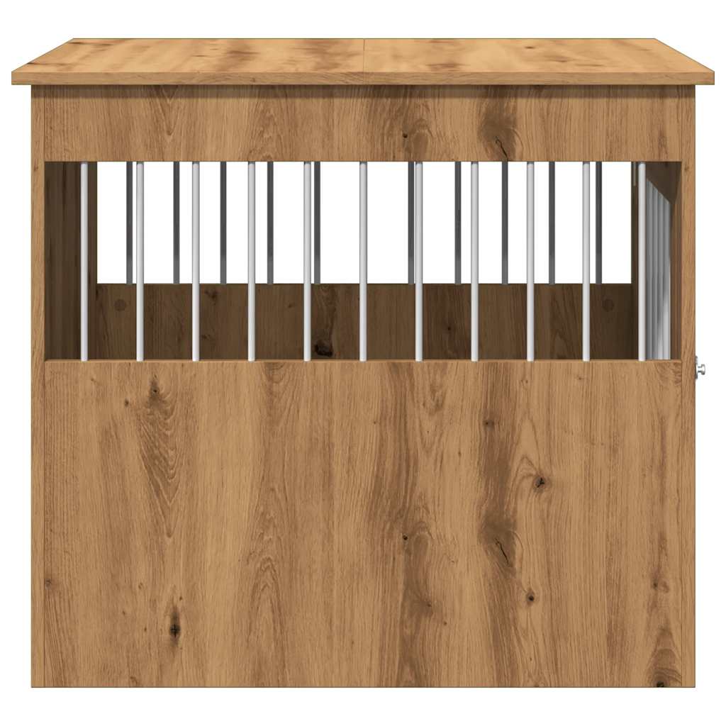 vidaXL Ladă pentru câini, Stejar artizanal 64,5x80x71 cm lemn compozit vidaXL Ladă pentru câini, Stejar artizanal 64,5x80x71 cm lemn compozit