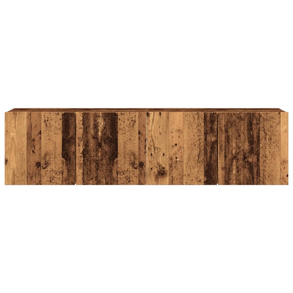 vidaXL Comodă TV de perete, 2 buc. lemn vechi, 80x30x41 cm