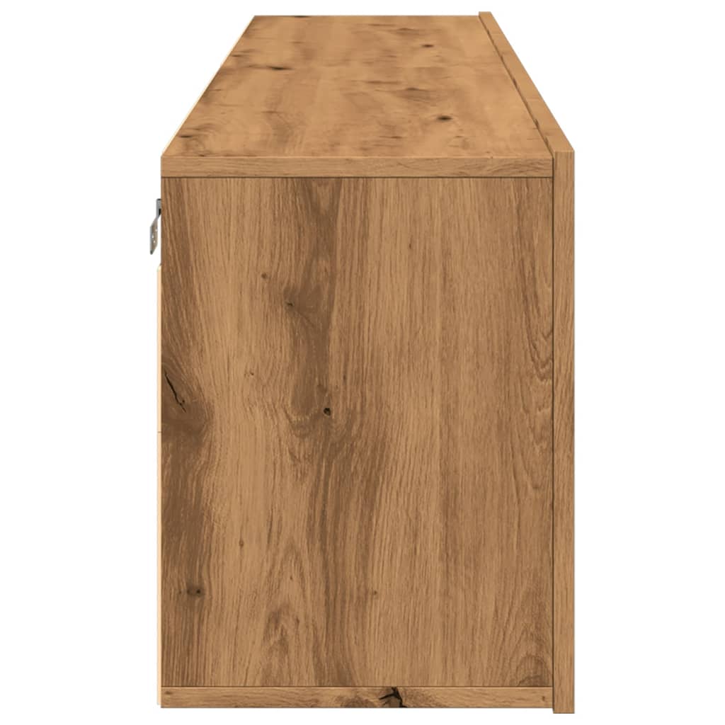 vidaXL Comodă TV de perete, 2 buc. stejar artizanal, 80x30x41 cm