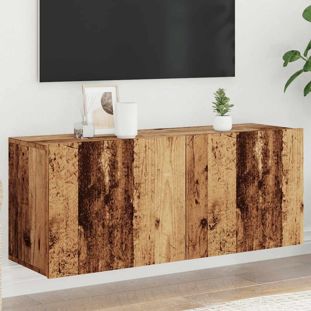 vidaXL Comodă TV de perete, lemn vechi, 100x30x41 cm vidaXL Comodă TV de perete, lemn vechi, 100x30x41 cm