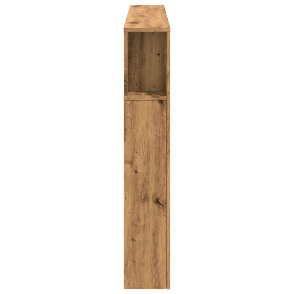 vidaXL Tăblie de pat cu LED, stejar artizanal, 160x18,5x103,5 cm, lemn