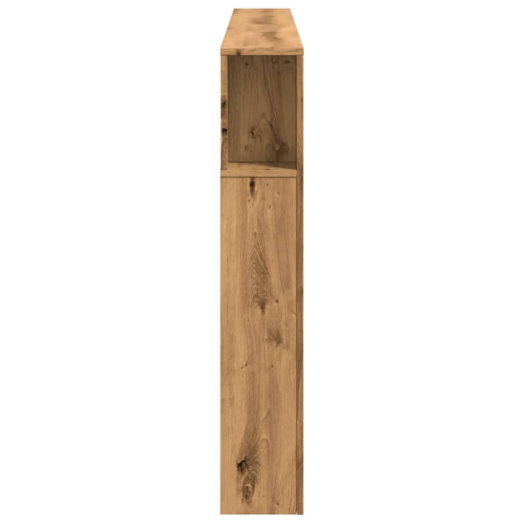 vidaXL Tăblie de pat cu LED, stejar artizanal, 200x18,5x103,5 cm, lemn