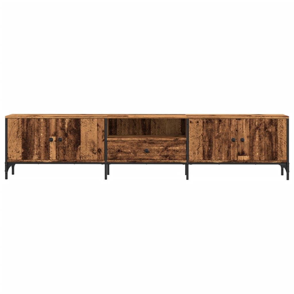 vidaXL Comodă TV cu sertar, lemn vechi, 200x25x44 cm, lemn prelucrat vidaXL Comodă TV cu sertar, lemn vechi, 200x25x44 cm, lemn prelucrat