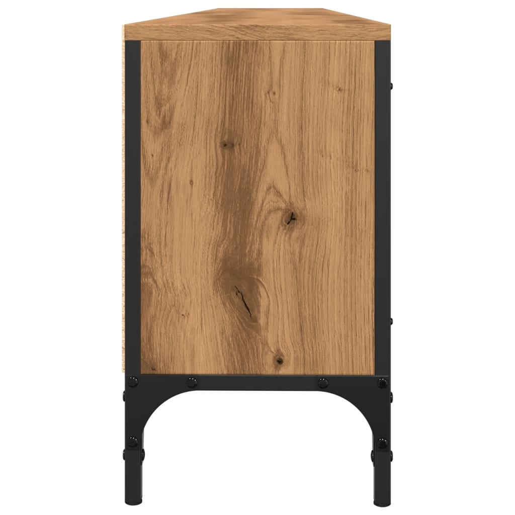 vidaXL Dulap TV cu sertar stejar artizanal 200x25x44 cm lemn prelucrat vidaXL Dulap TV cu sertar stejar artizanal 200x25x44 cm lemn prelucrat