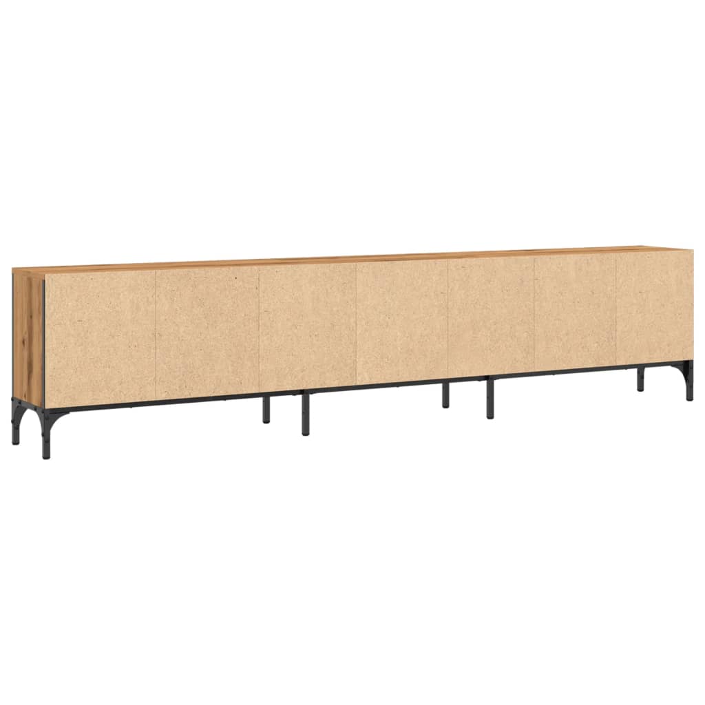 vidaXL Dulap TV cu sertar stejar artizanal 200x25x44 cm lemn prelucrat vidaXL Dulap TV cu sertar stejar artizanal 200x25x44 cm lemn prelucrat